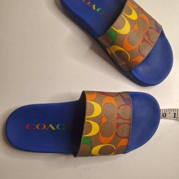 Coach Pride Men's-unisex Slides Men's Size 6 Or Woman's Size 7.5 - Picture 11 of 13